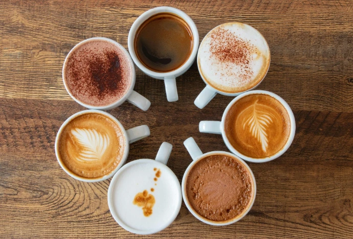 All the different coffees you get